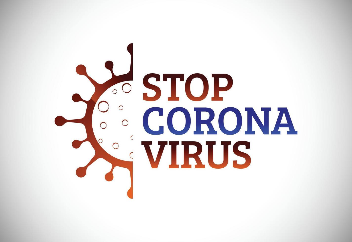 símbolo de sinal de alerta de vírus corona. covid-19, ilustração vetorial plana do emblema da infecção pelo vírus corona. vetor