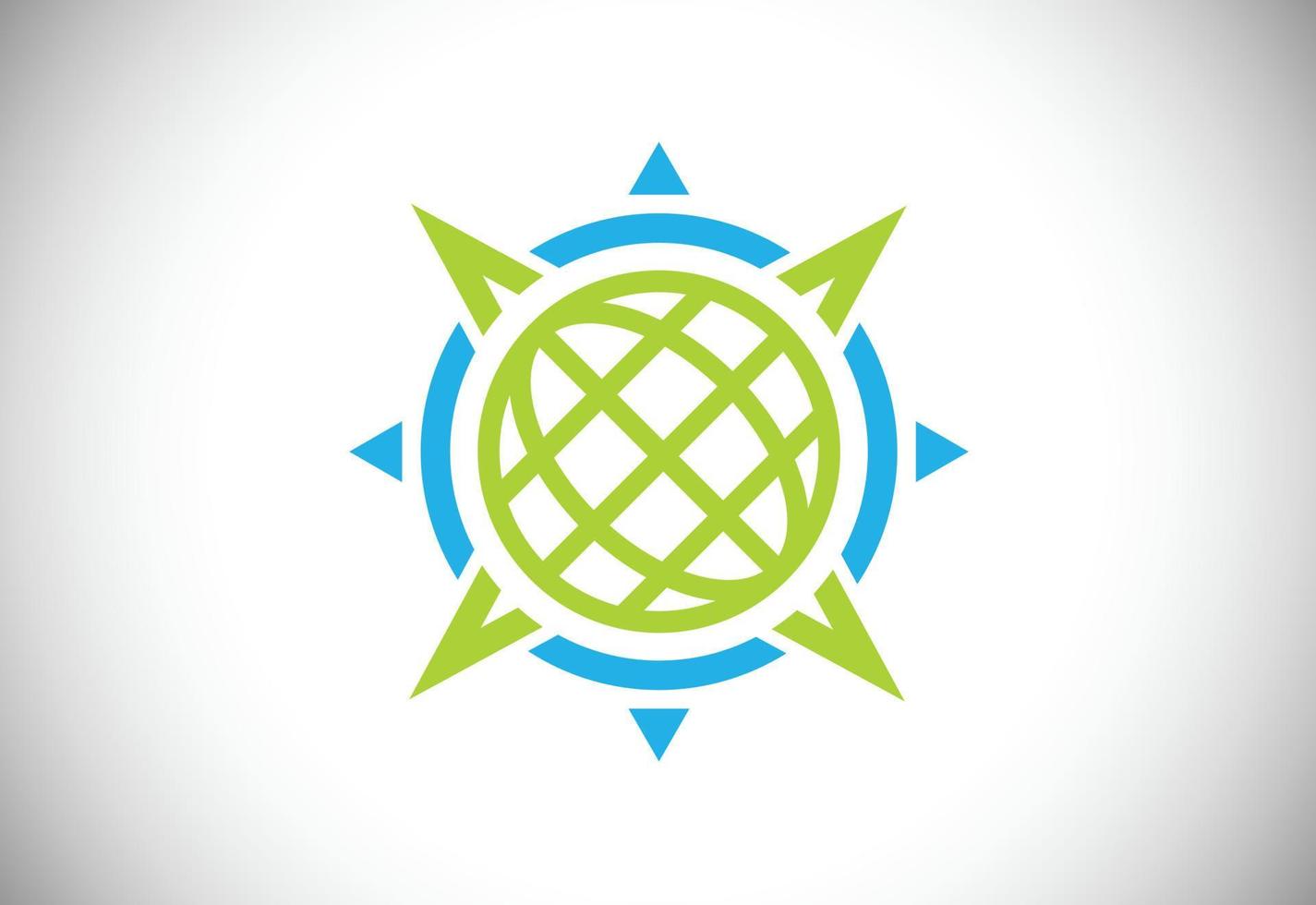 modelo de design de logotipo de conceito de bússola criativa. sinal e símbolo do logotipo da bússola. logotipo litoral. ícone de bússola vetor