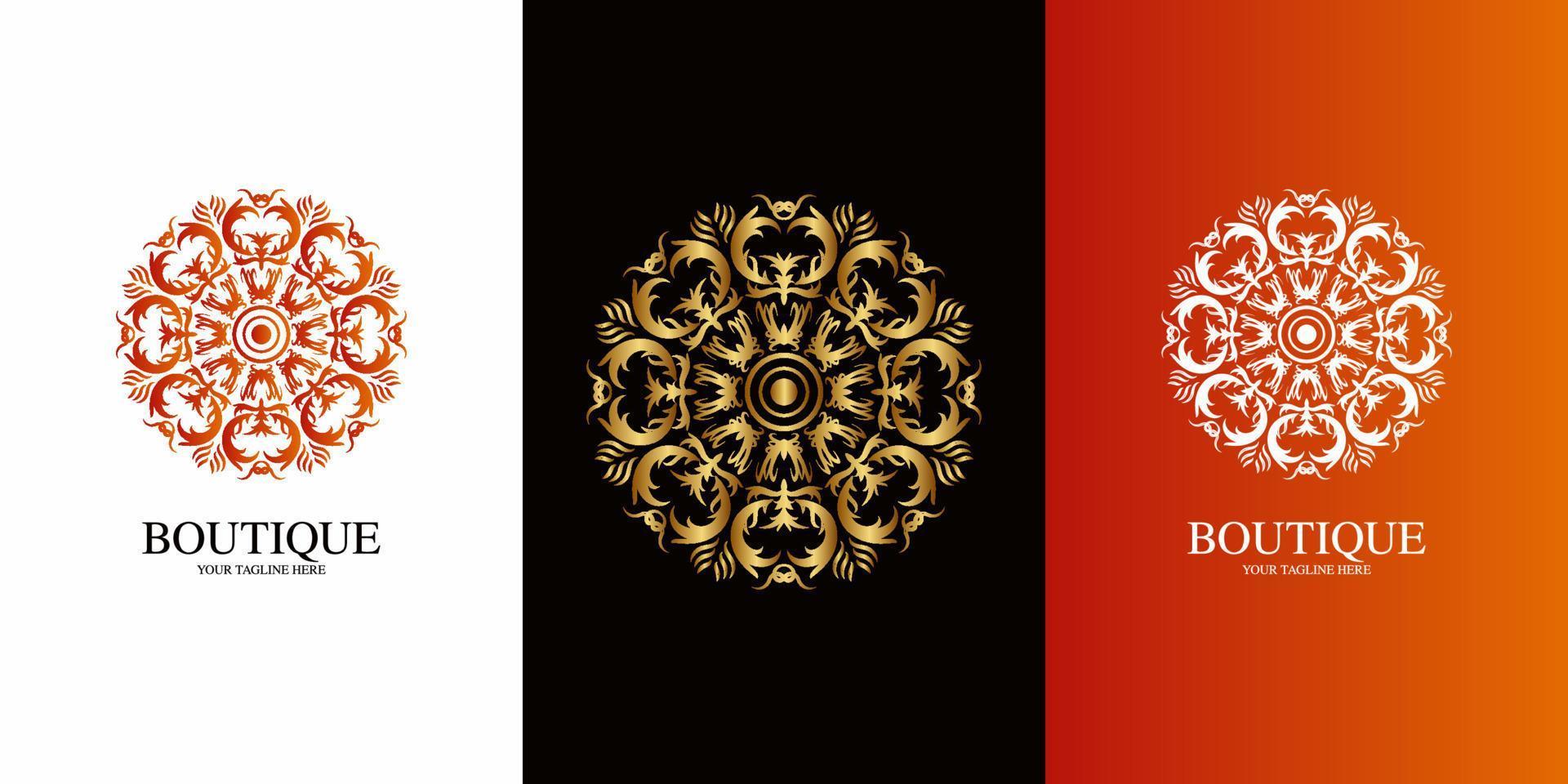 design de modelo de logotipo de mandala ou ornamento. vetor