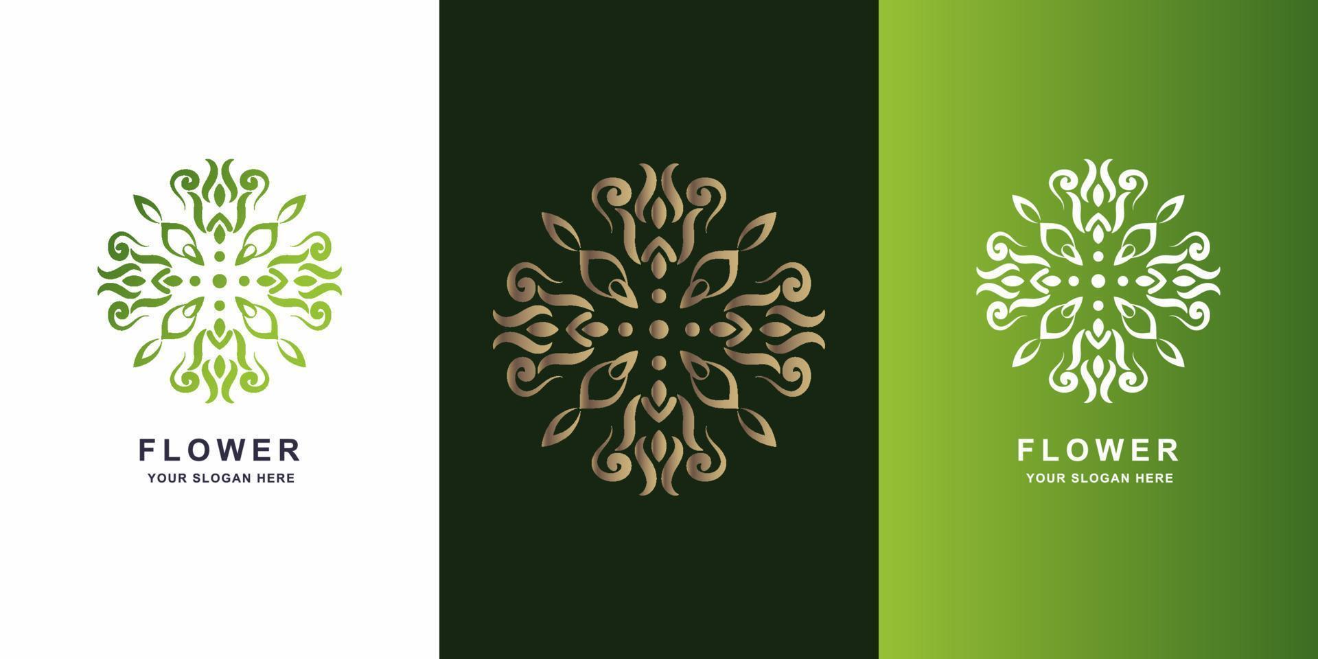 design de modelo de logotipo de flor, boutique ou ornamento. vetor