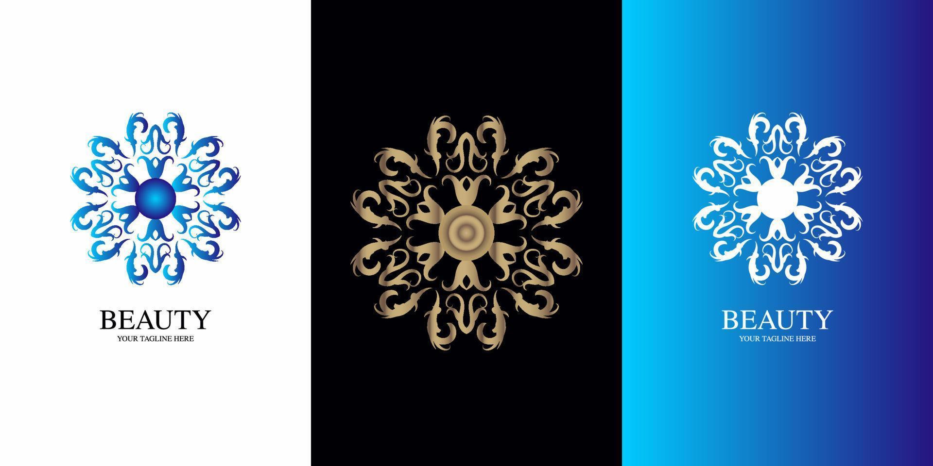 design de modelo de logotipo de mandala ou ornamento. vetor