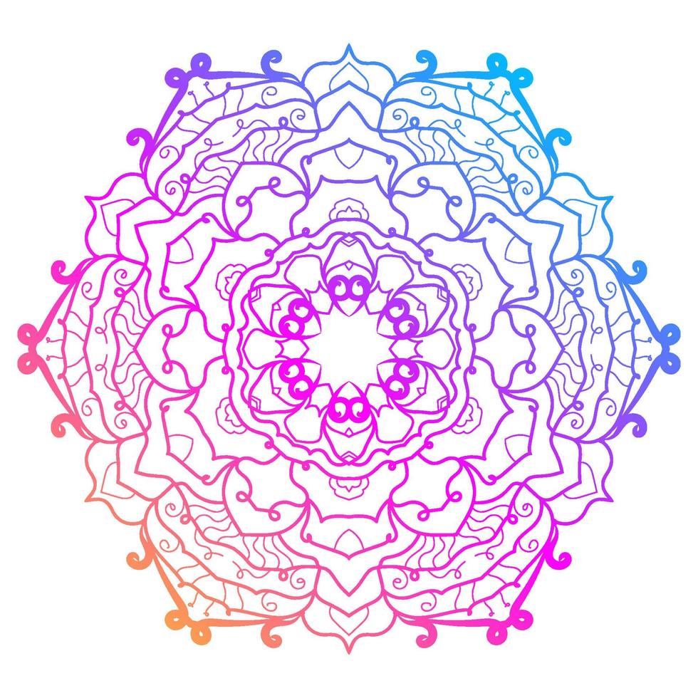 ornamento de mandala ou design de fundo de flores. vetor