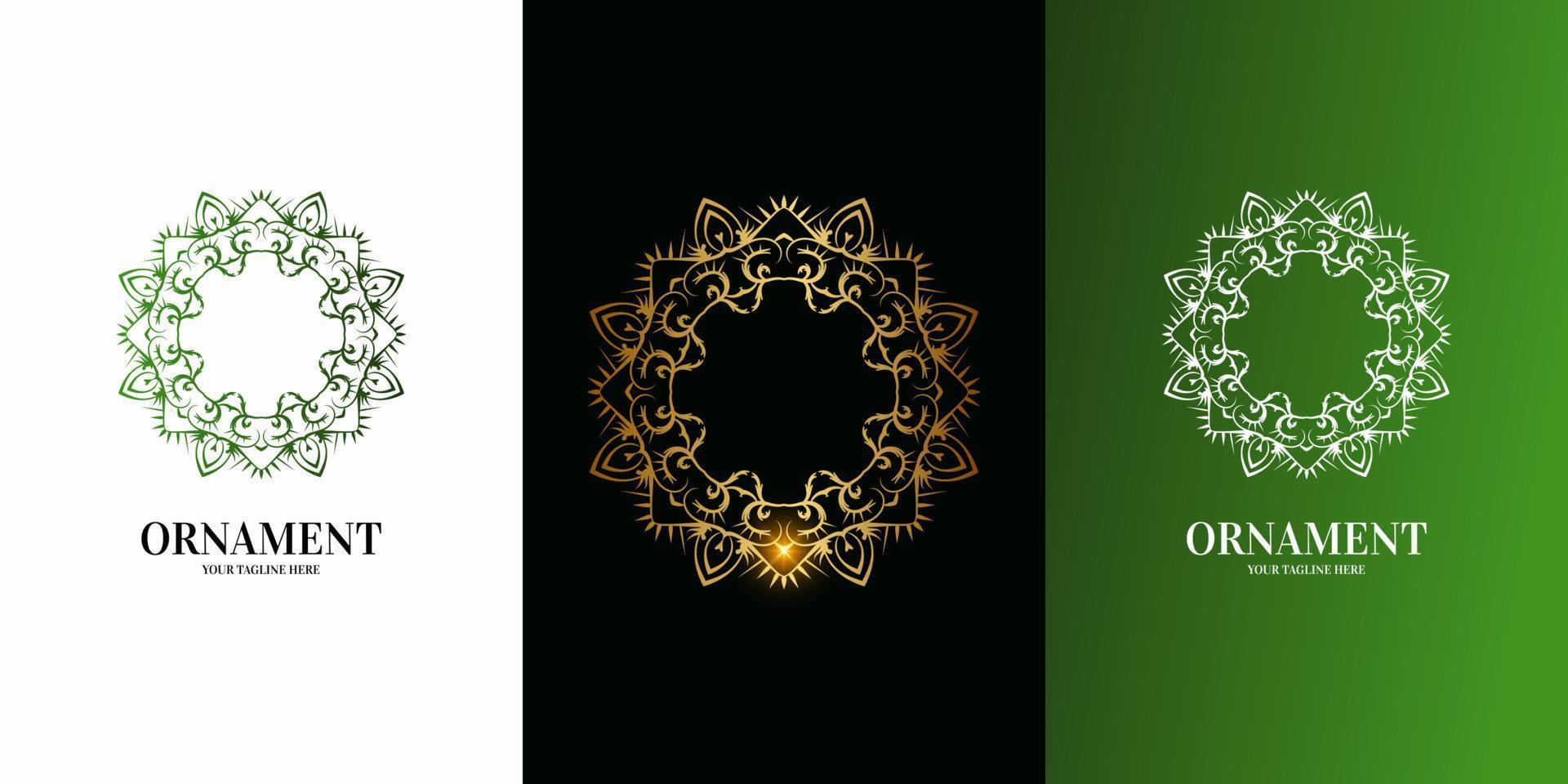 design de modelo de logotipo de mandala ou ornamento. vetor