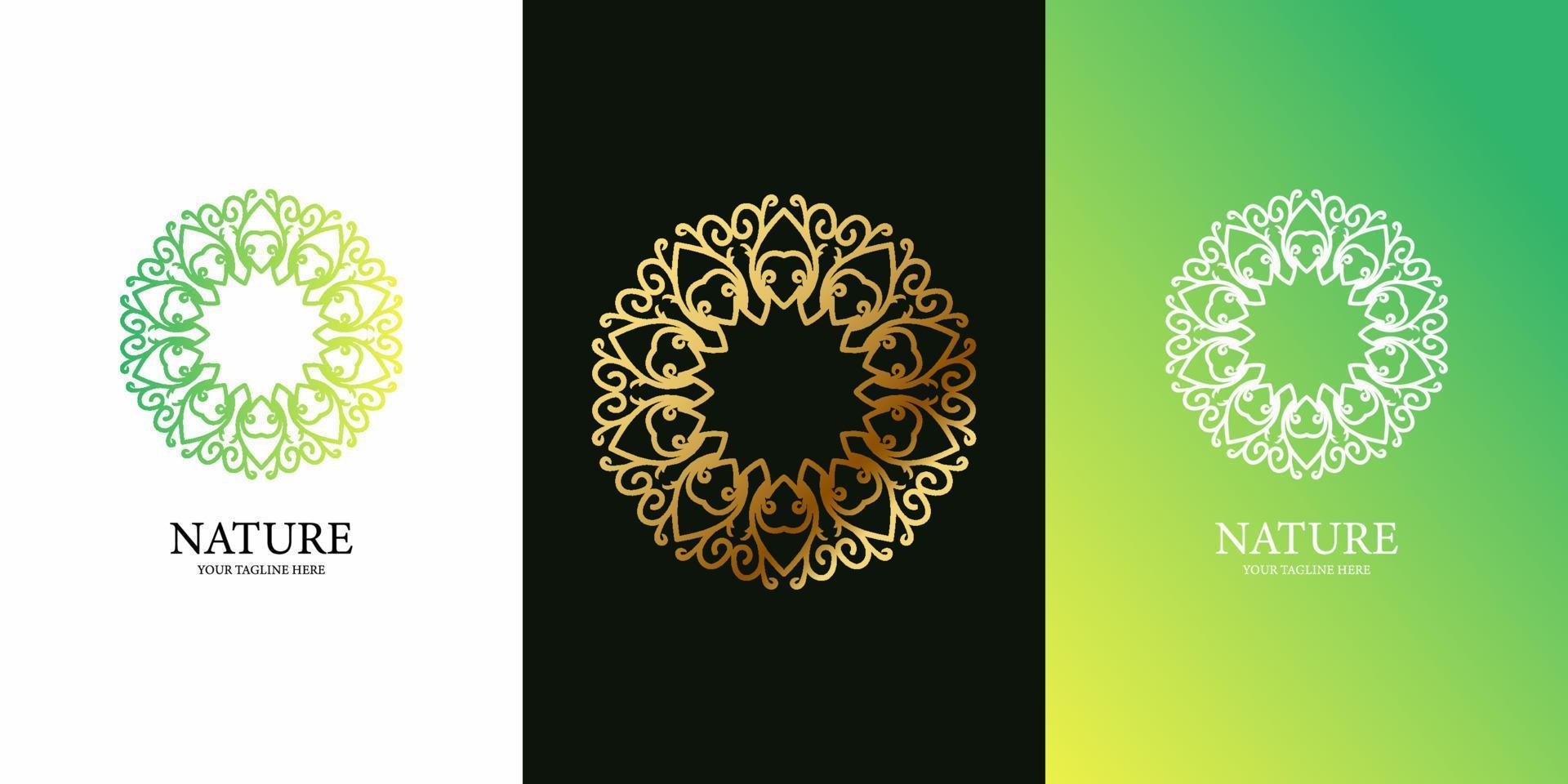 design de modelo de logotipo de flor, boutique ou ornamento. vetor