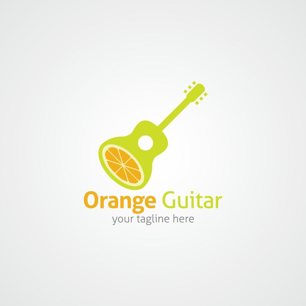 modelo de design de logotipo de guitarra. ilustração vetorial vetor