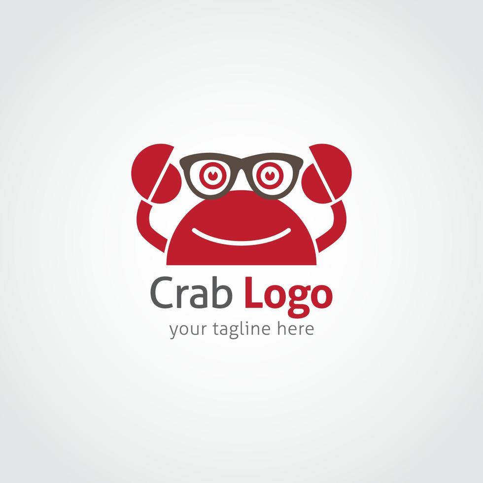 modelo de design de logotipo de caranguejo. ilustração vetorial vetor