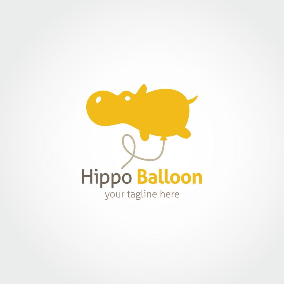 modelo de design de hipopótamo. ilustração em vetor logotipo animal