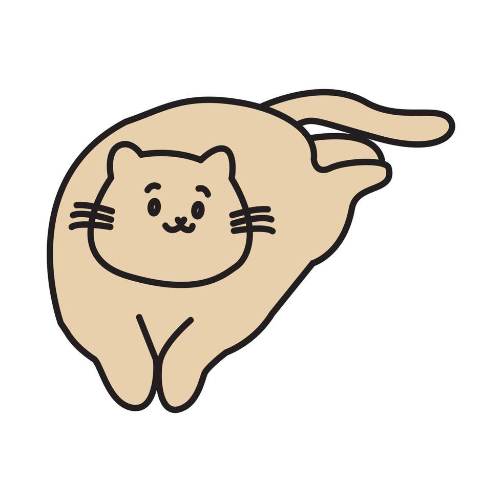 gato bonito no estilo doodle, imprimir em têxteis, em uma t-shirt, na  embalagem, em um cartão postal, decoração de berçário, emblema de pet shop.  ilustração vetorial 5846850 Vetor no Vecteezy
