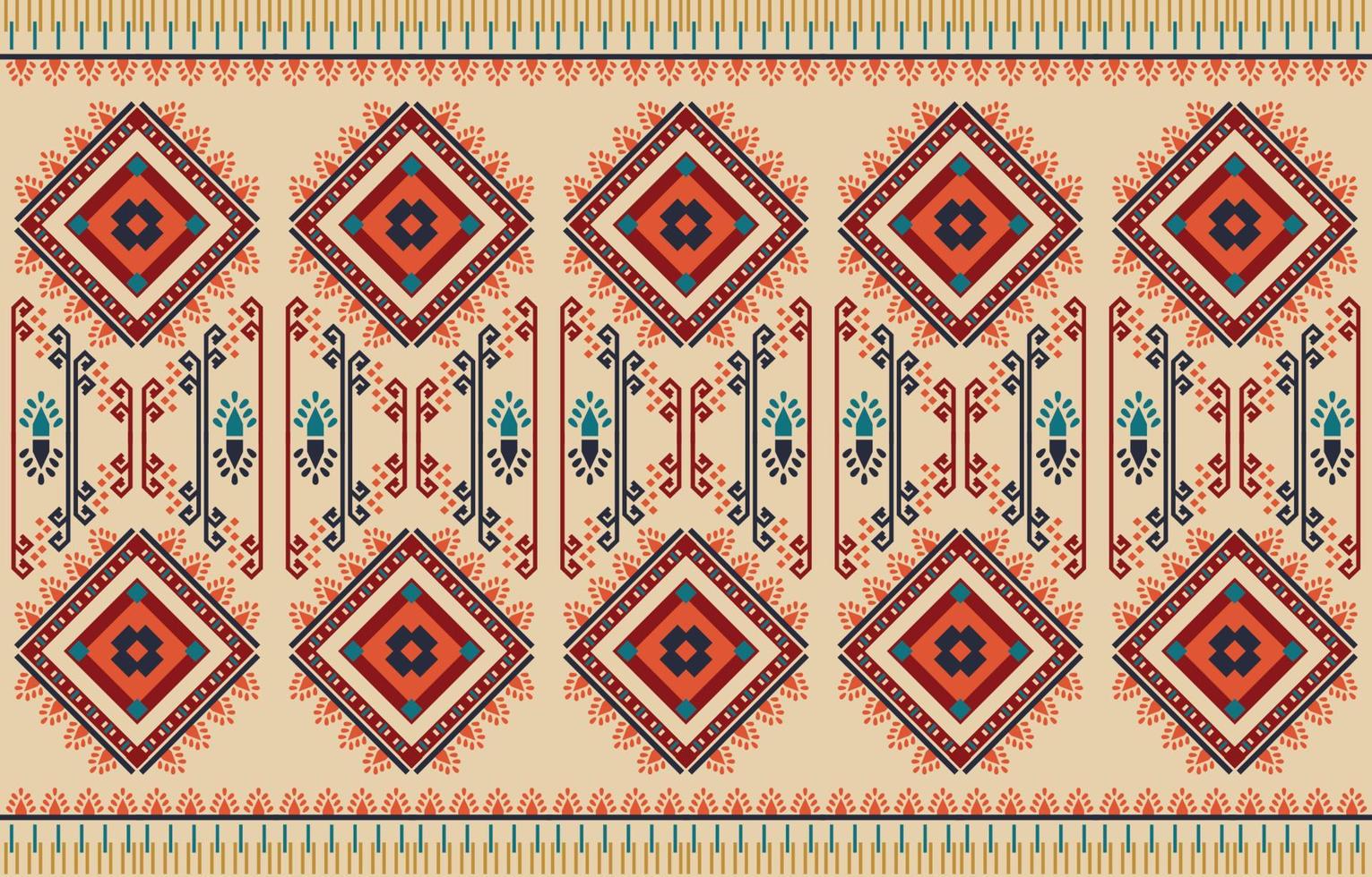 arte padrão quadrado abstrato étnico. sem costura padrão em bordados tribais, folclóricos, estilo de pano tribal. print.design de ornamento de arte geométrica asteca para tapete, vestuário, embrulho, tecido, capa, têxtil vetor