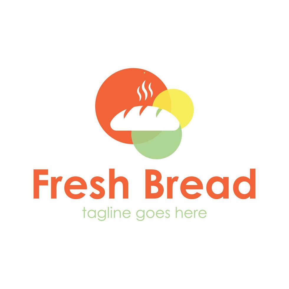 modelo de design de logotipo de pão fresco vetor