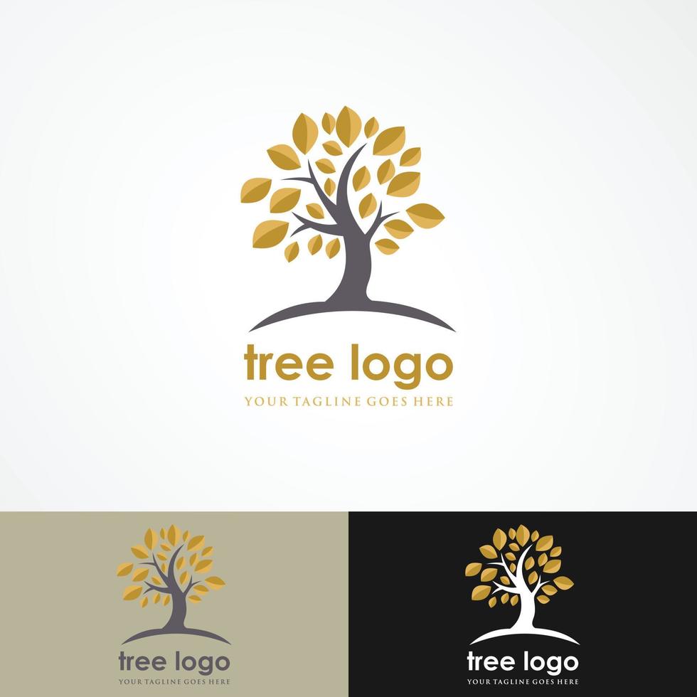 ícone de vetor de árvore. ilustração em vetor natureza árvore de design de logotipo.