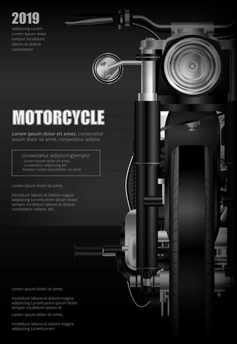 Poster Chopper Motorcycle isolado ilustração vetorial vetor