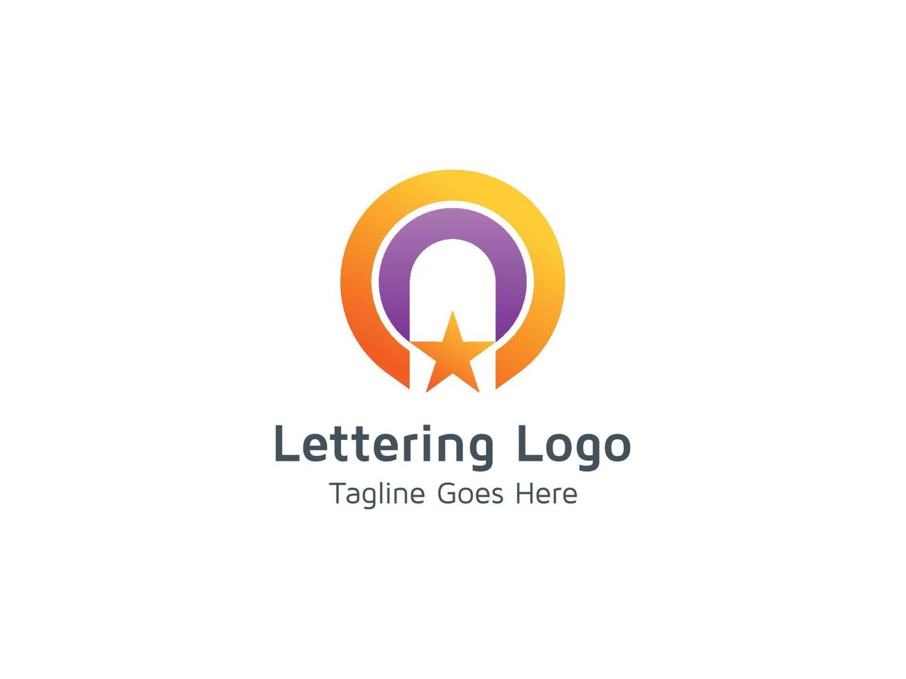 rotulando um conceito de modelo de design de logotipo creative vector pro