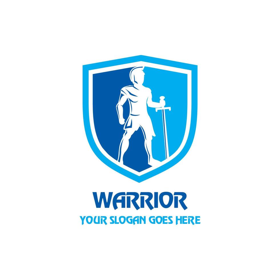 logotipo do guerreiro, vetor do logotipo do gladiador