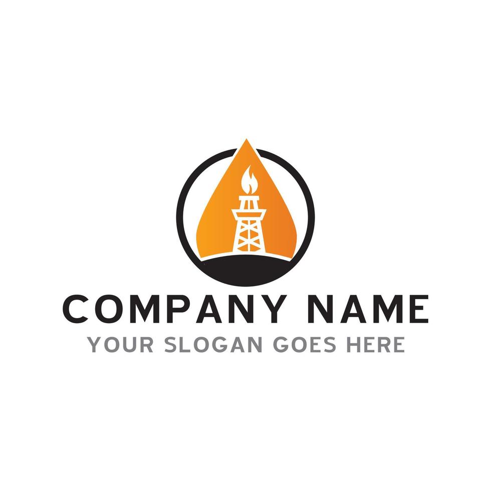 logotipo de gás e petróleo, logotipo industrial vetor