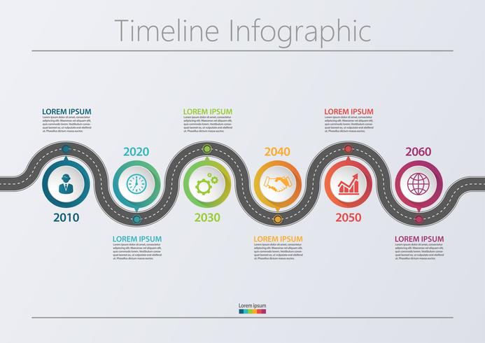 Apresentação Modelo de infográfico de roteiro de negócios. vetor