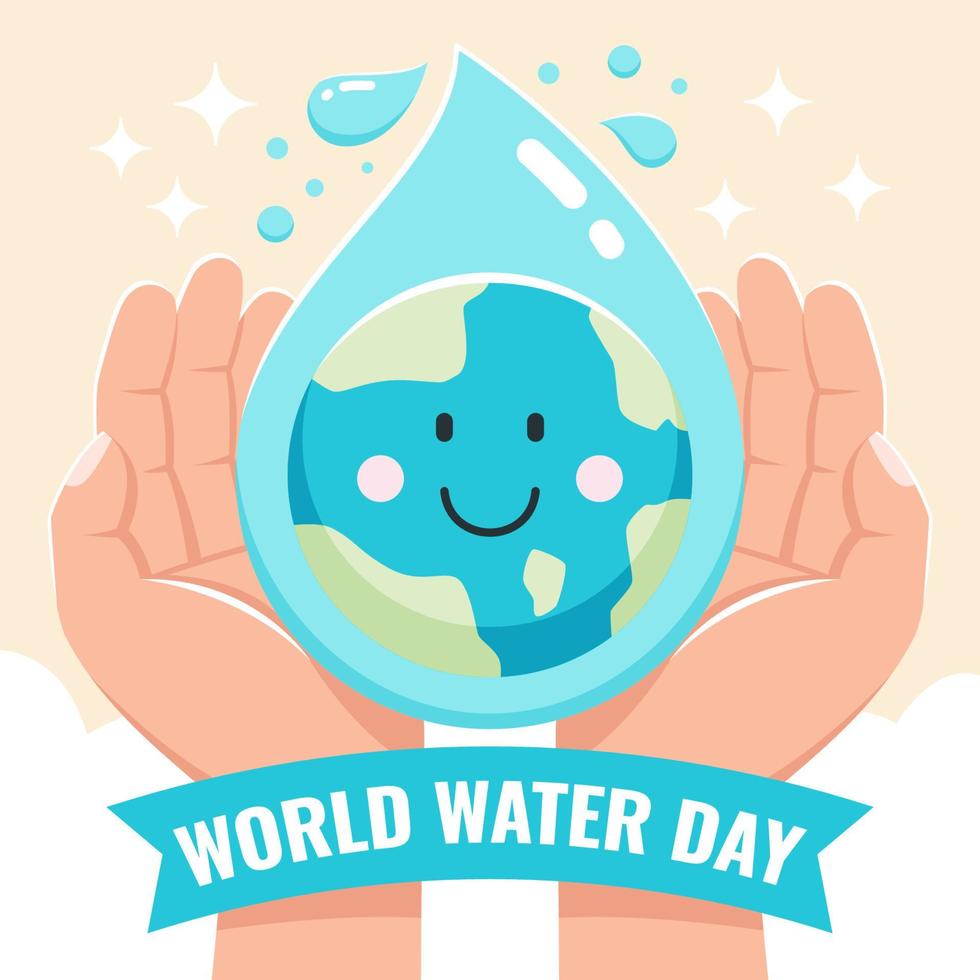celebração do dia mundial da água vetor