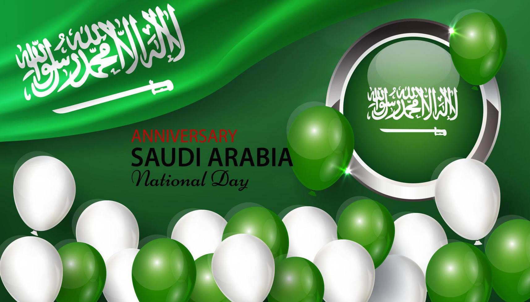 modelo de cartaz do dia nacional da arábia saudita para o dia nacional de um país vetor
