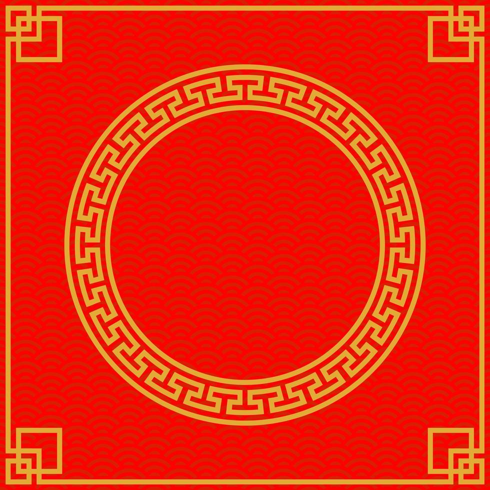 banner e plano de fundo do ano novo chinês 2021, modelo vetorial circular. eps10 vetor