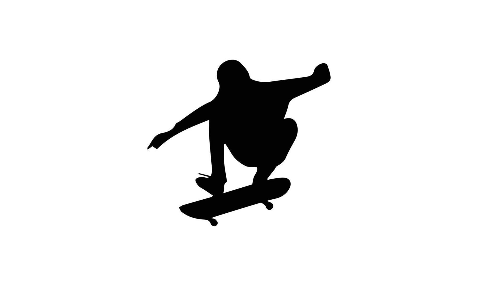 homem jogando design de ilustração vetorial de silhueta de skate vetor