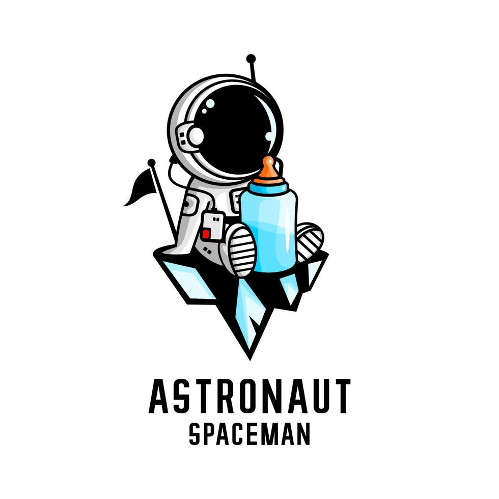 vetor de ilustração de astronauta dos desenhos animados, vetor de astronauta