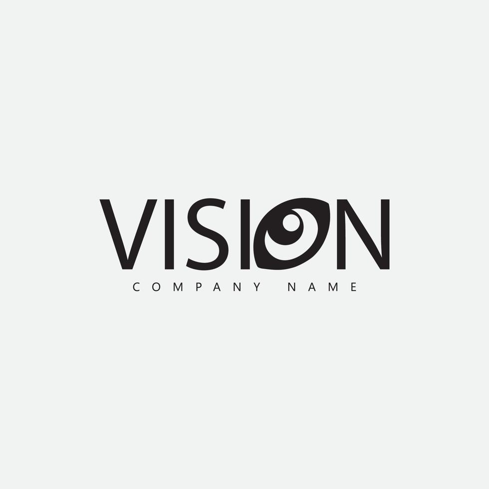 pictograma de visão de logotipo simples, vetor de logotipo de design
