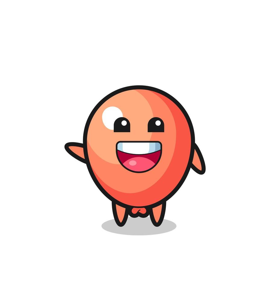personagem de mascote fofo balão feliz vetor