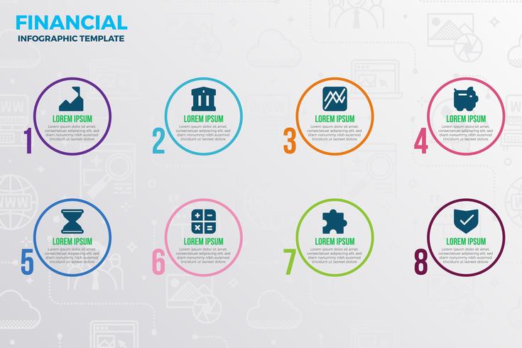 Modelo de infográfico financeiro vetor