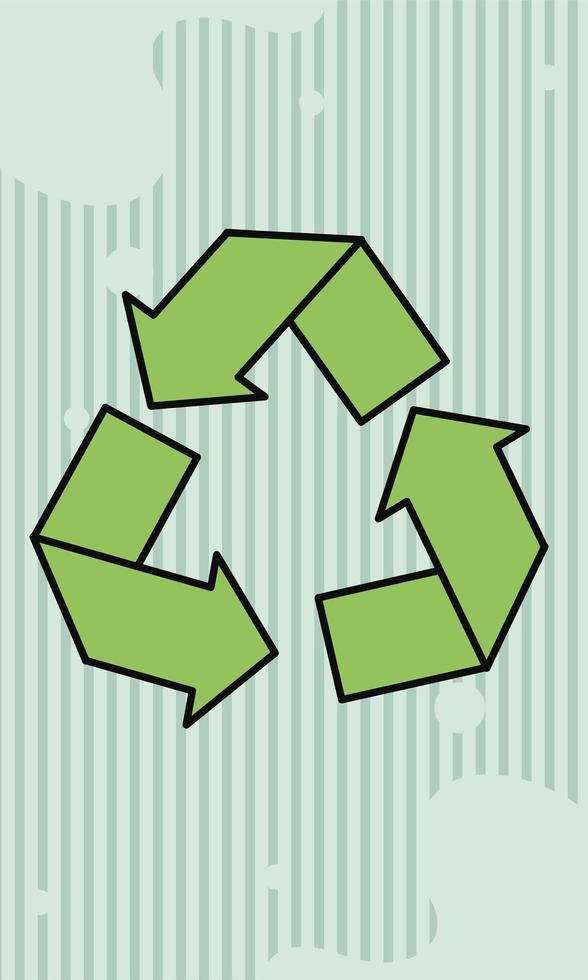 setas verdes de reciclagem vetor