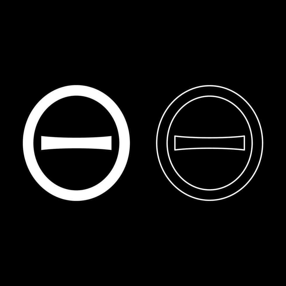 theta capital símbolo grego letra maiúscula ícone contorno conjunto ilustração vetorial de cor branca imagem de estilo plano vetor