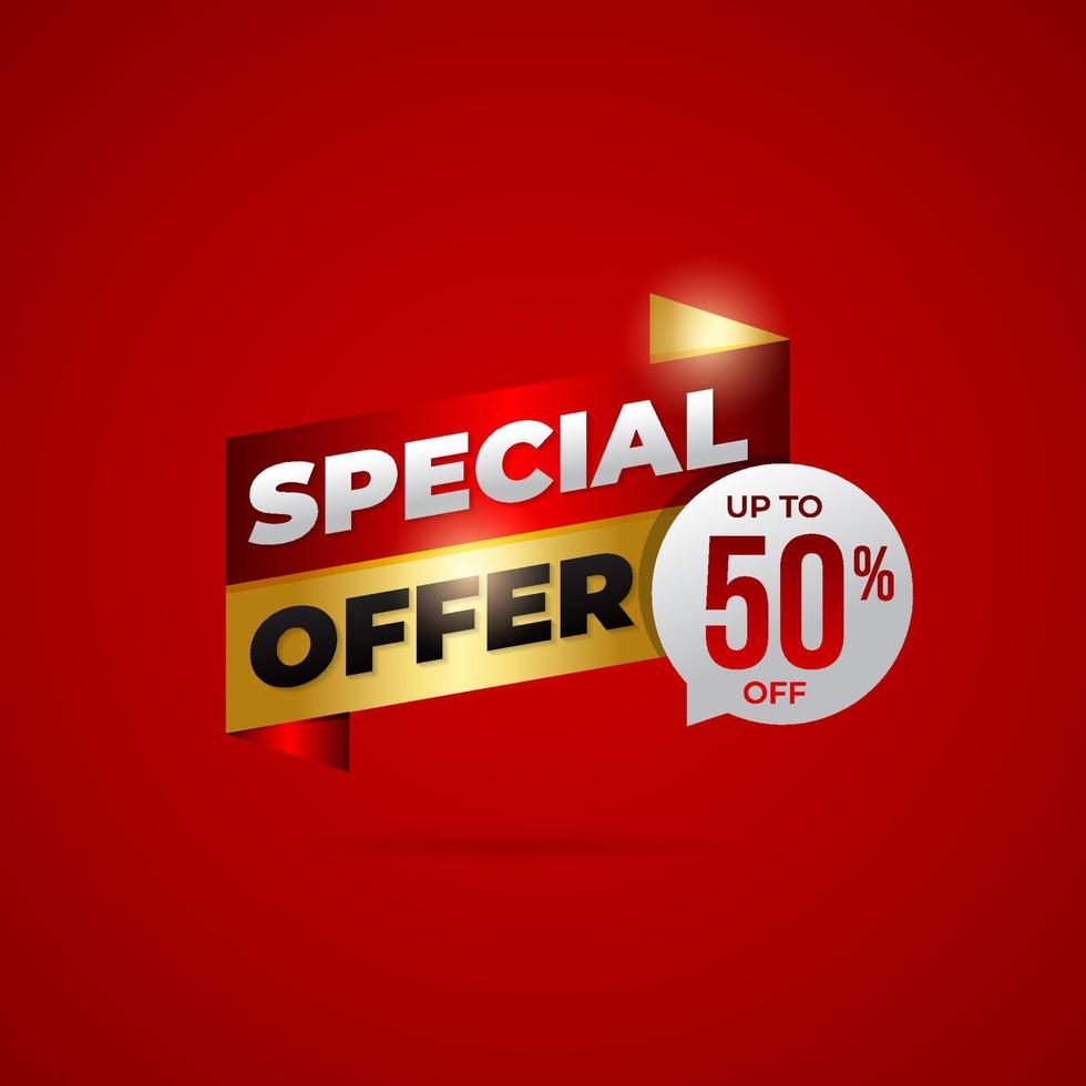 oferta especial banner vector besign, etiqueta de desconto e adesivo para produto de promoção de mídia