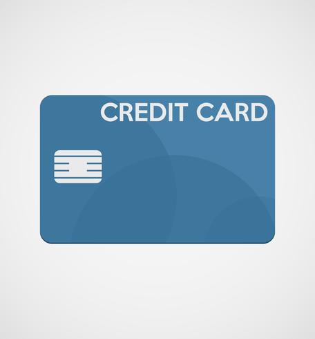 Cartão de crédito em um design plano vetor