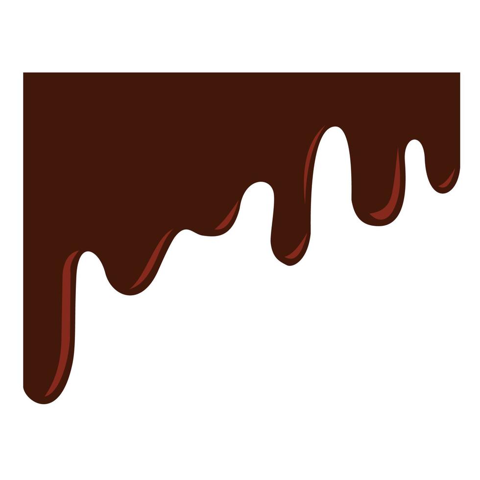 ilustração de derretimento líquido de chocolate vetor