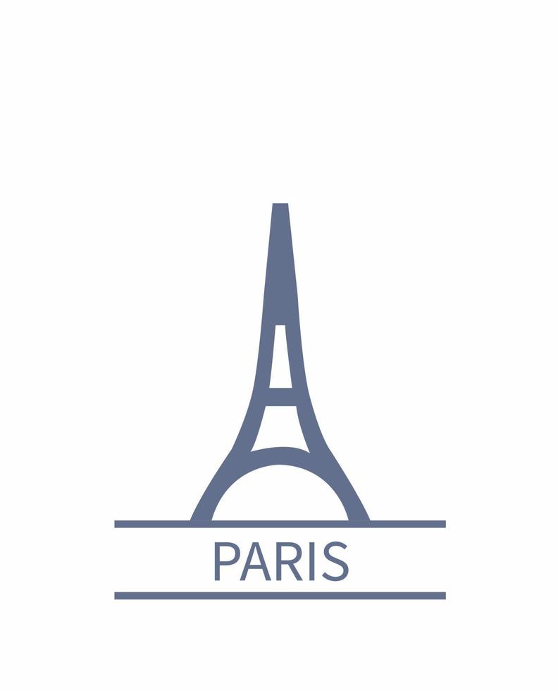 simpel logo de paris vetor