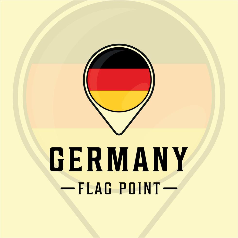 ponto de bandeira alemanha logotipo vetor ilustração modelo ícone design gráfico. mapeia o sinal ou símbolo do país de localização