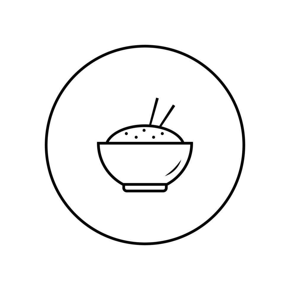 ícone de arroz, ilustração vetorial. estilo de design plano. ilustração vetorial de ícone de arroz isolado no fundo branco, ícone de arroz eps10. vetor