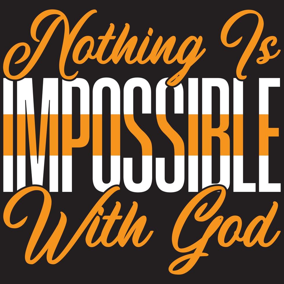 nada é impossível com Deus vetor