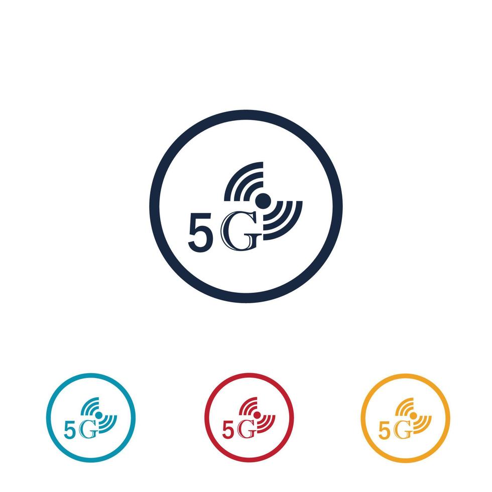 modelo de design de ilustração de logotipo 5g vetor