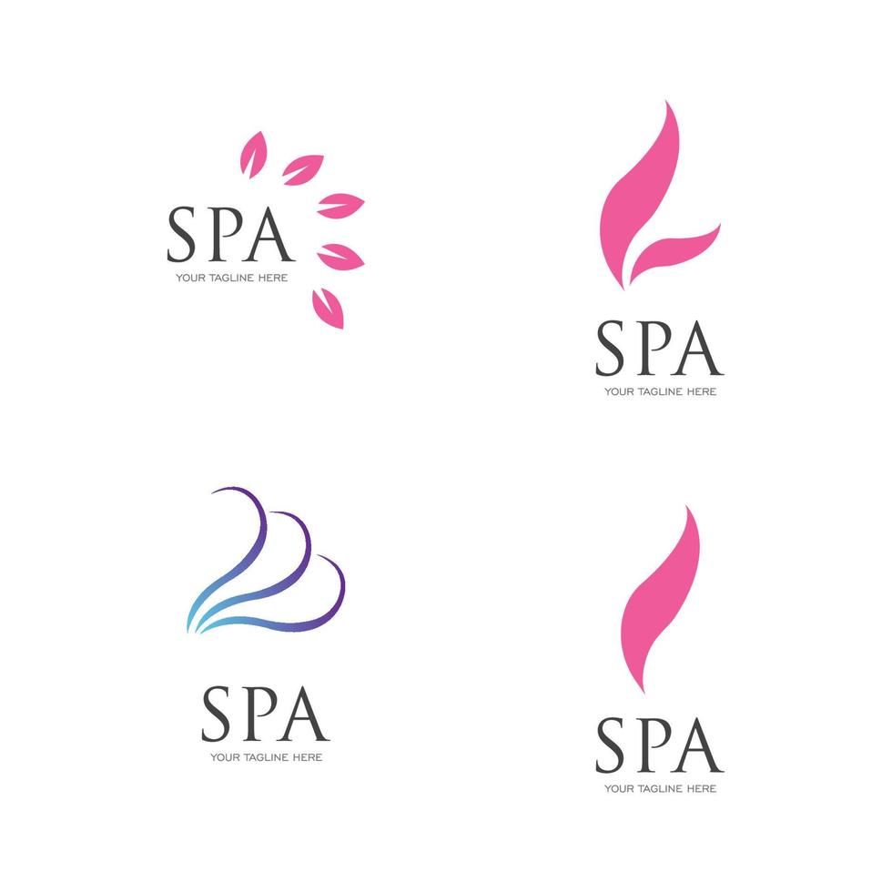 modelo de design de ilustração vetorial de logotipo de spa vetor