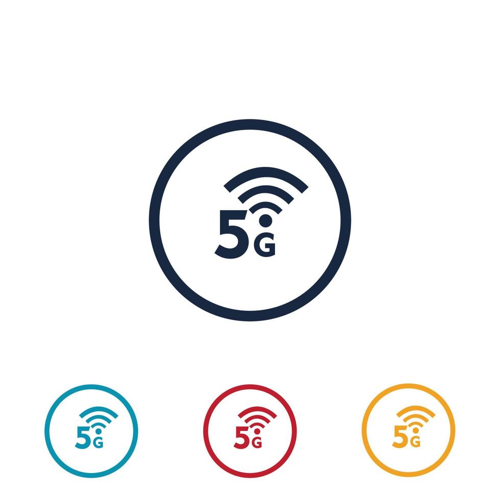 modelo de design de ilustração de logotipo 5g vetor