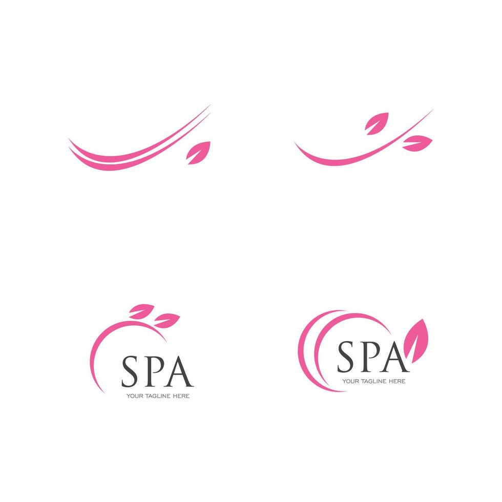 modelo de design de ilustração vetorial de logotipo de spa vetor