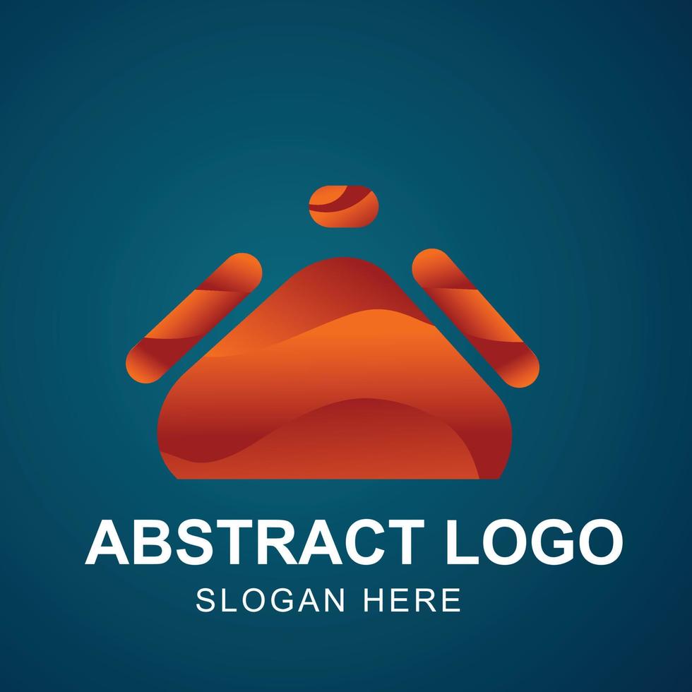 estilo gradiente de logotipo abstrato minimalista colorfull vetor