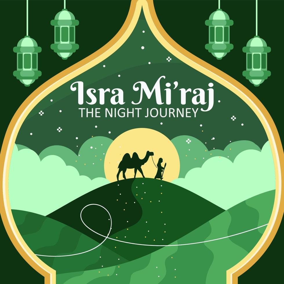 isra miraj a noite da viagem vetor