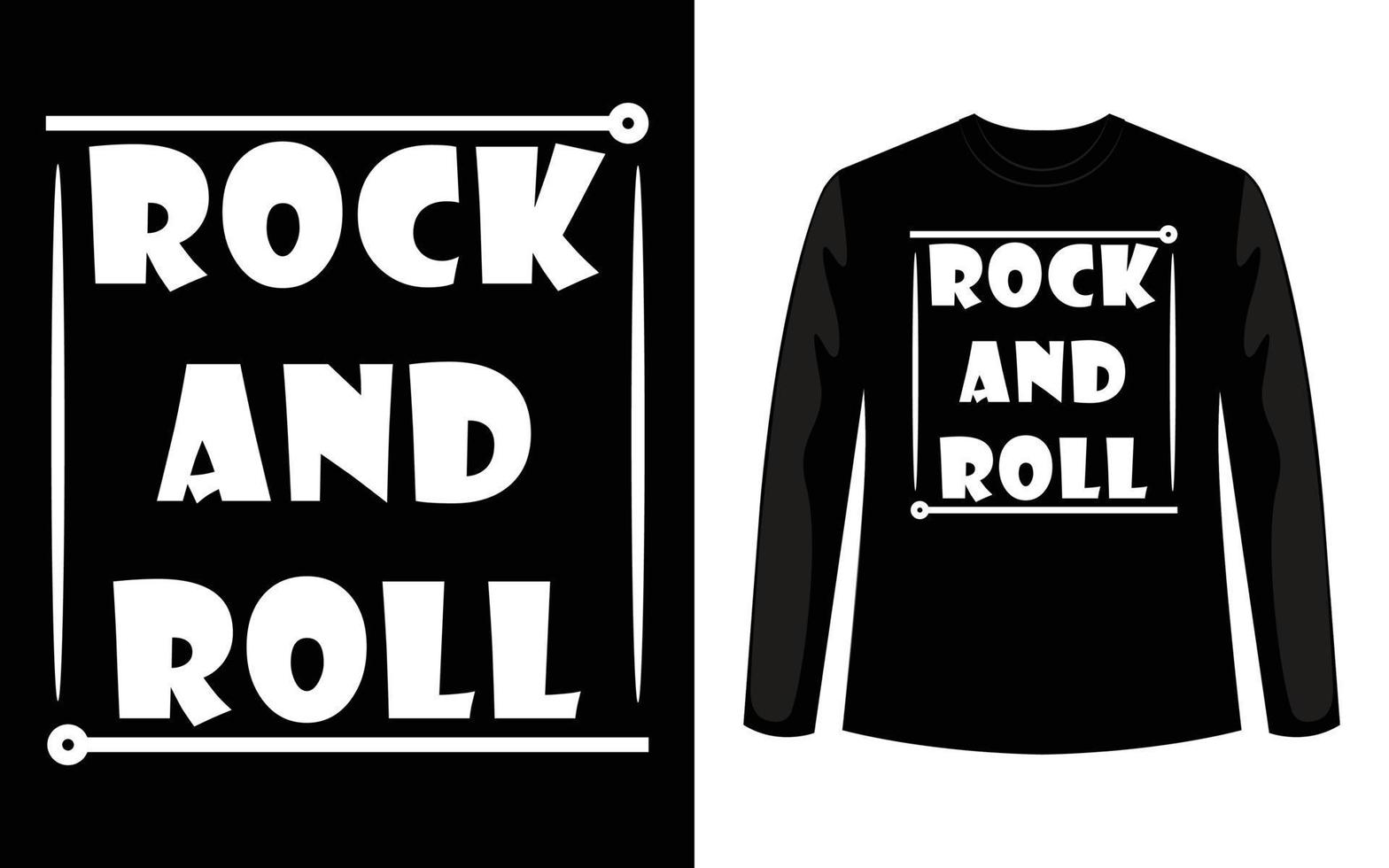 modelo de design de camiseta rock and roll vetor