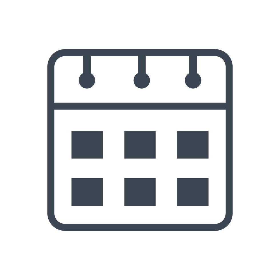 web de ícone de calendário vetor