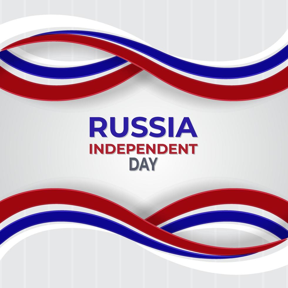 dia da independência da rússia. vetor de cartão criativo