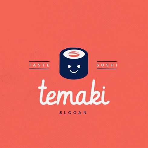 vetor de logotipo de sushi