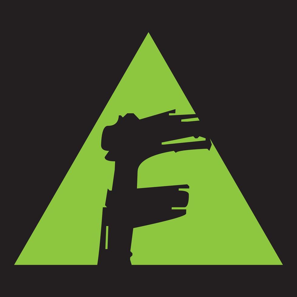 Ícone de design de logotipo de letra f para empresa e negócios vetor
