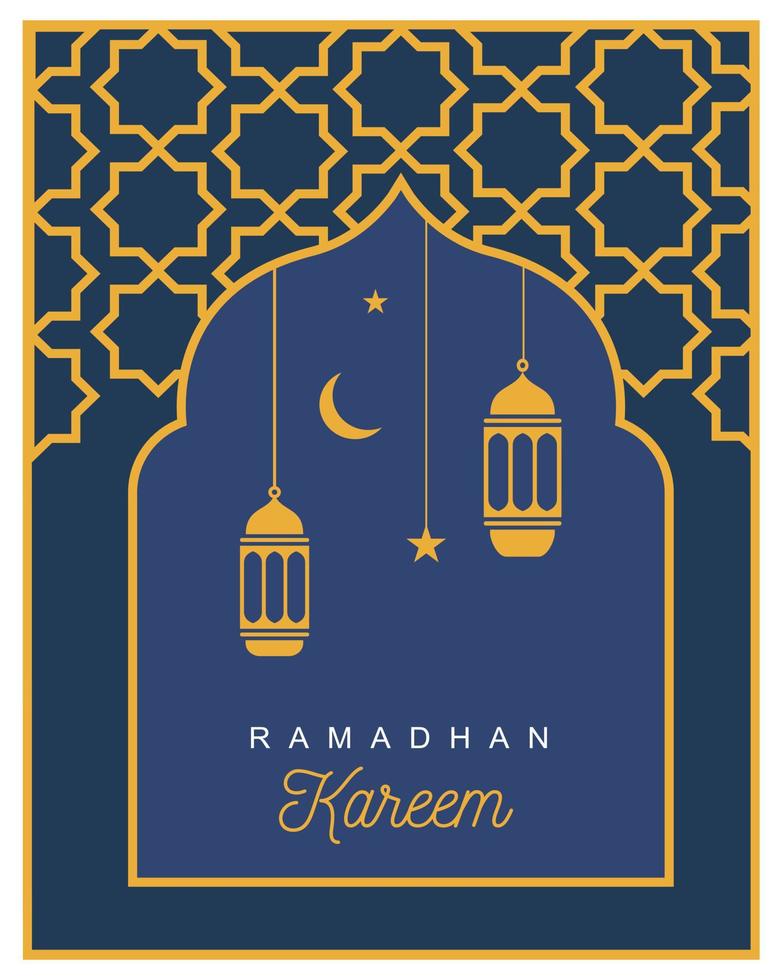 ilustração de fundo elegante no tema do ramadã vetor