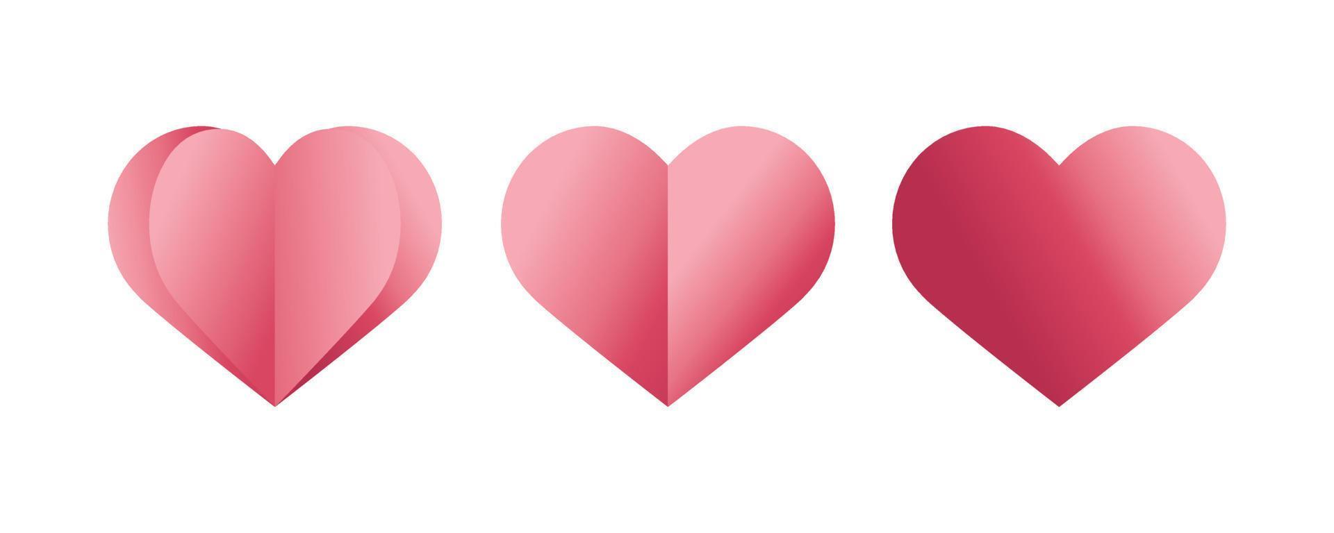 conjunto de ícones de amor para ilustrações de design doce vetor